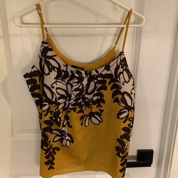 The Limited Tops - The Limited - Adjustable Spaghetti Strap Blouse - Gold & Purple - Ladies Size M